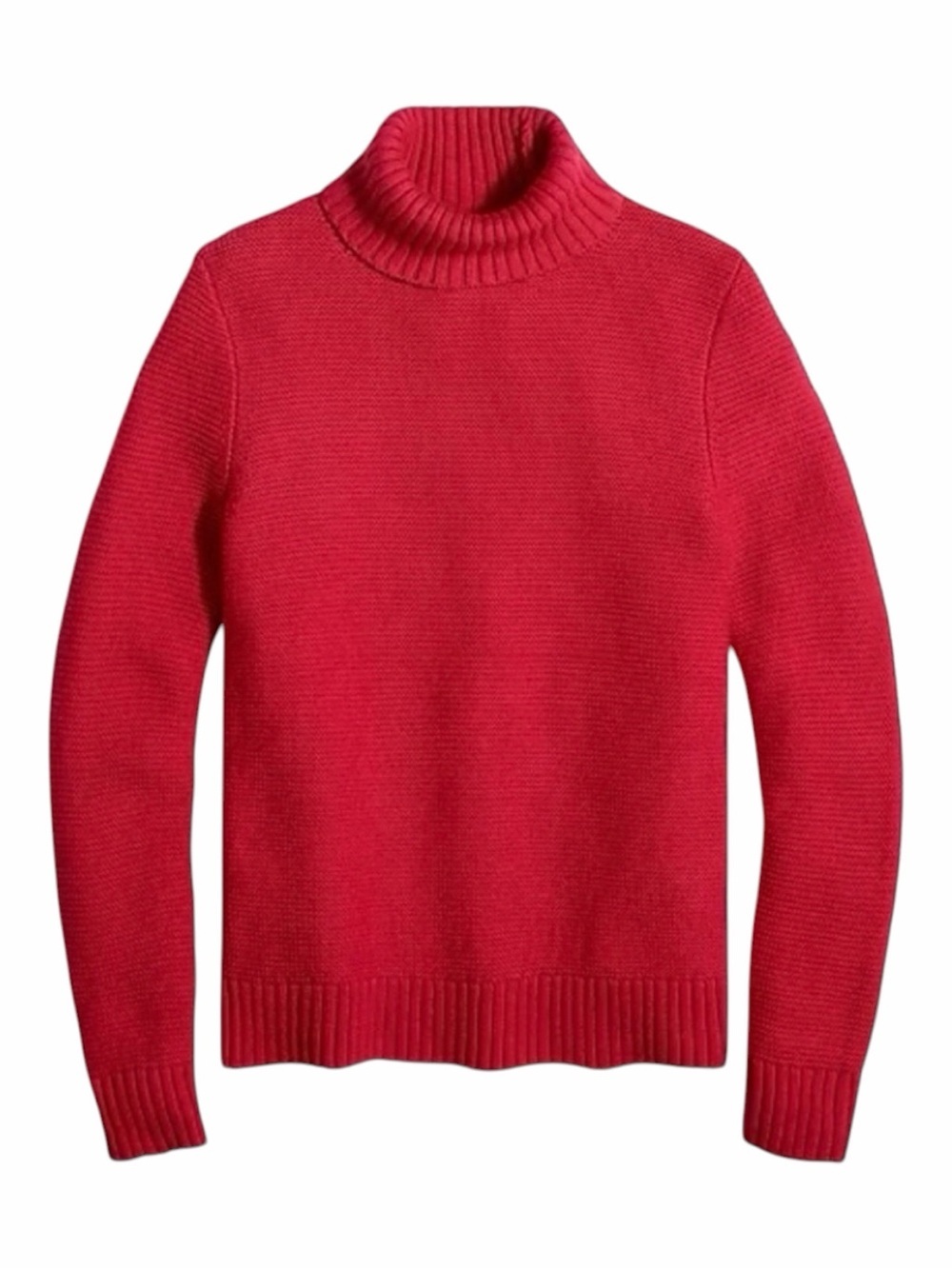 NWT! J. Crew Bright Rose Cotton & Merino Wool Turtleneck Sweater. Size Small.